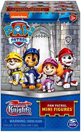 Paw Patrol Spin Master 6062143 Rescue Knights Collectible Blind Box Mini Figure with Castle Tower Container, 2-inch Height
