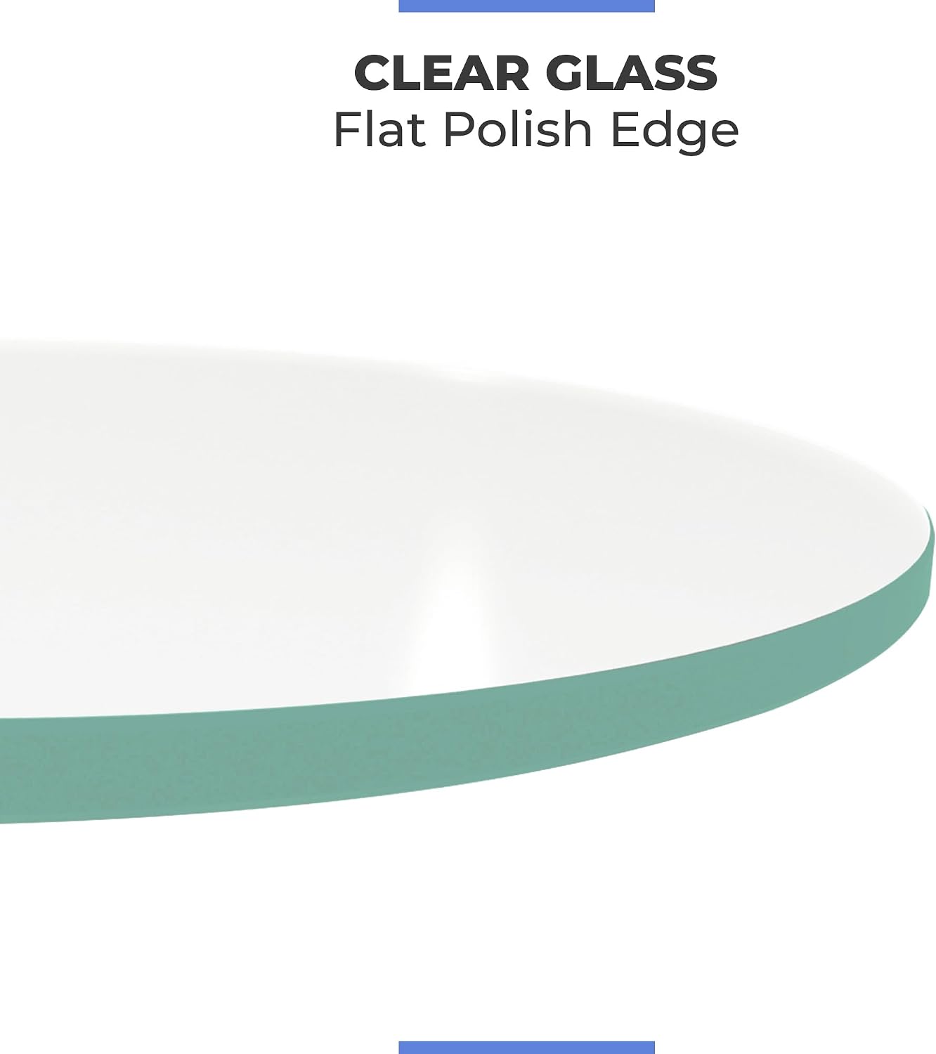 22 Inch Round Tempered Beveled Polished Edge Glass Table Top -1/2” Thick Round Glass Table Top–Heavy Duty, Dining, Coffee, and Office Tables by Fab Glass and Mirror