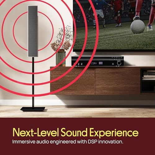 Pyle 5.2 Channel Bluetooth Home Theater Amplifier, 240 watts Peak Power, Microphone Input with Echo for Karaoke, ARC Hi-Def Input