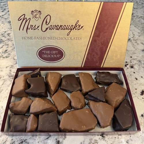 Mrs. Cavanaugh’s Seafoam Honeycomb Milk Chocolate 14 oz Box – Crispy Sponge Candy/Honeycomb Toffee Coated in Smooth Milk Chocolate – Crunchy