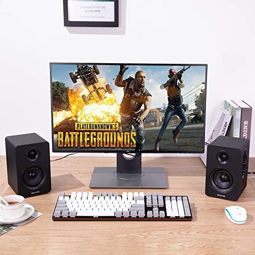 Sanyun SW208 3" Active Bluetooth 5.0 Bookshelf Speakers, Built-in 24bit DAC