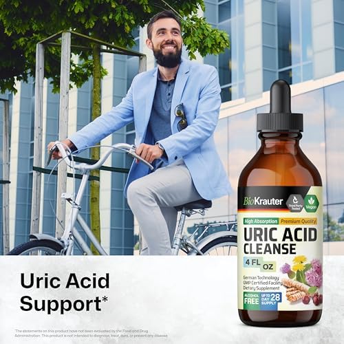 BIO KRAUTER® 7-in-1 Uric Acid Support Supplement with Tart Cherry, Dandelion Root, Cranberry
