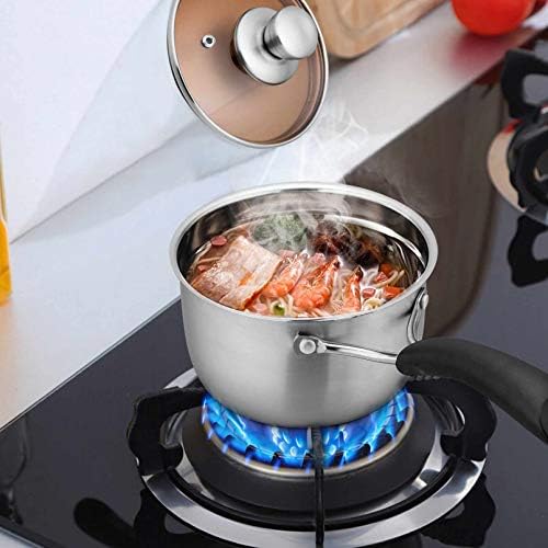 TeamFar 1 Quart Saucepan, Stainless Steel Saucepan with Lid | Small Sauce Pot Milk Pan Cookware for Home Cooking, Non Toxic & Healthy, Easy Clean & Dishwasher Safe
