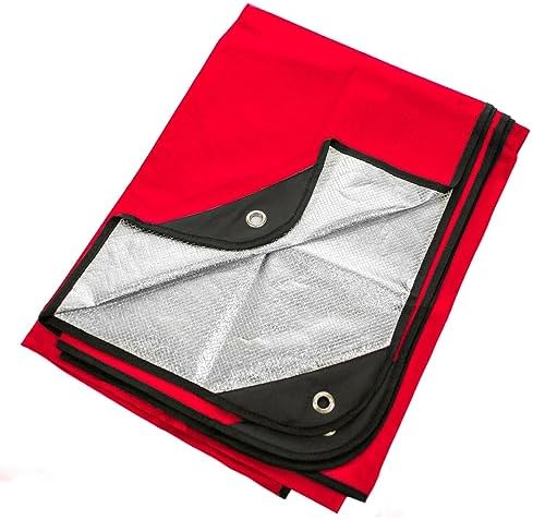 Arcturus Insulated Tarp, Reusable Heavy Duty Thermal Survival Blanket – 60x82in, Reflects 90% Body Heat, Waterproof, Windproof, 3-Layer Design, Reinforced Grommets, Olive Green | Reflective Mylar, Waterproof & Windproof, Reinforced Grommets for Tarp Setu…