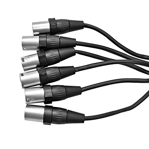 Seismic Audio Speakers 12 Channel Low Profile XLR Send Circuit Board Snake Cable, XLR Splitter Cable, 100 Feet