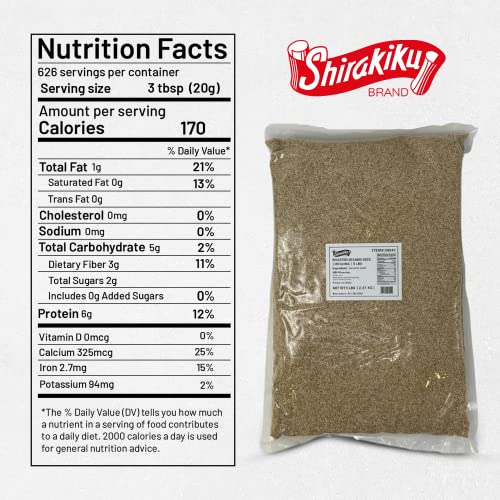Shirakiku Roasted Sesame Seeds (IRI GOMA) | Perfect for Salad, Sushi, and Noodles Topping | Toasted Sesame Seeds with an Enticing Aroma, Flavor