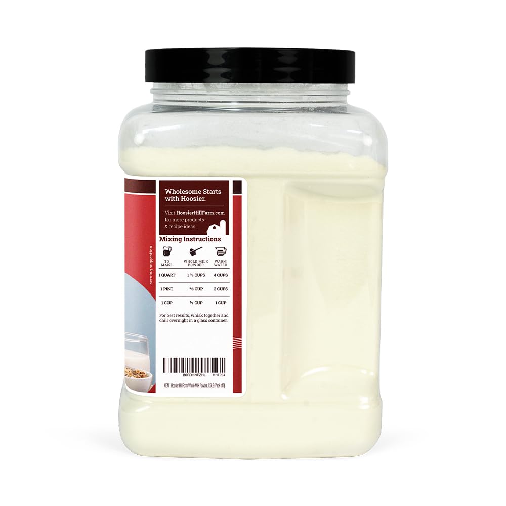 Whole Milk Powder by Hoosier Hill Farm, 1 Pound (Pack of 1)