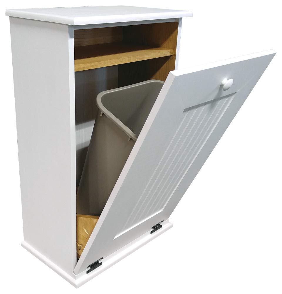 Sawdust City Tilt-Out Wooden Trash Bin Holder (Old - Black)