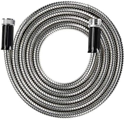 Beaulife Metal Garden Hose 100 ft Flexible No Kink Lightweight RV Drinking Water Hose Extension Leader Hose Heavy Duty Outdoor