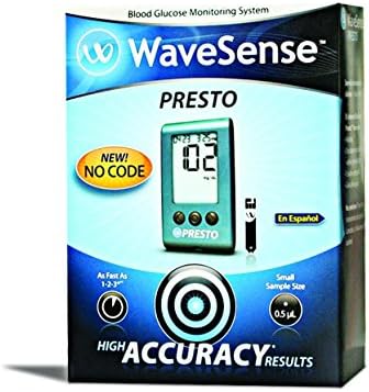 Agamatrix Wavesense Presto Blood Glucose Meter Kit