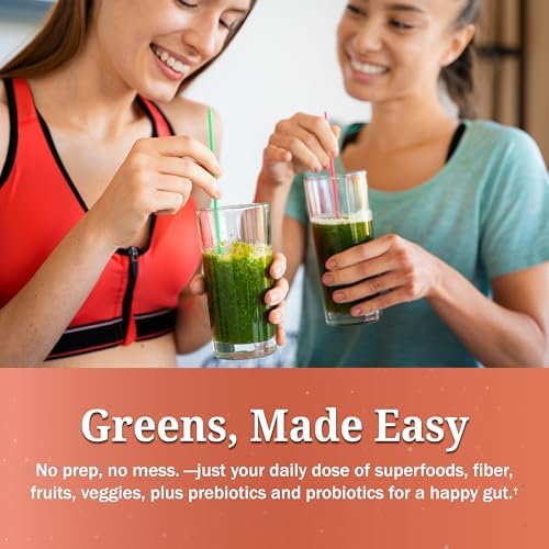 Super Greens Powder with Probiotics, Prebiotics, Digestive Enzymes