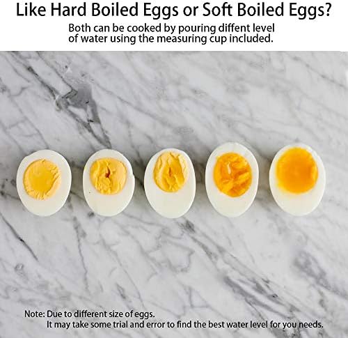 Tomorotec 14 Egg Cooker, Electric Hard Boiled Egg Boiler & Poacher, Steamer | 2-Tier Auto Shut-Off, for Vegetables, Seafood & Dumplings