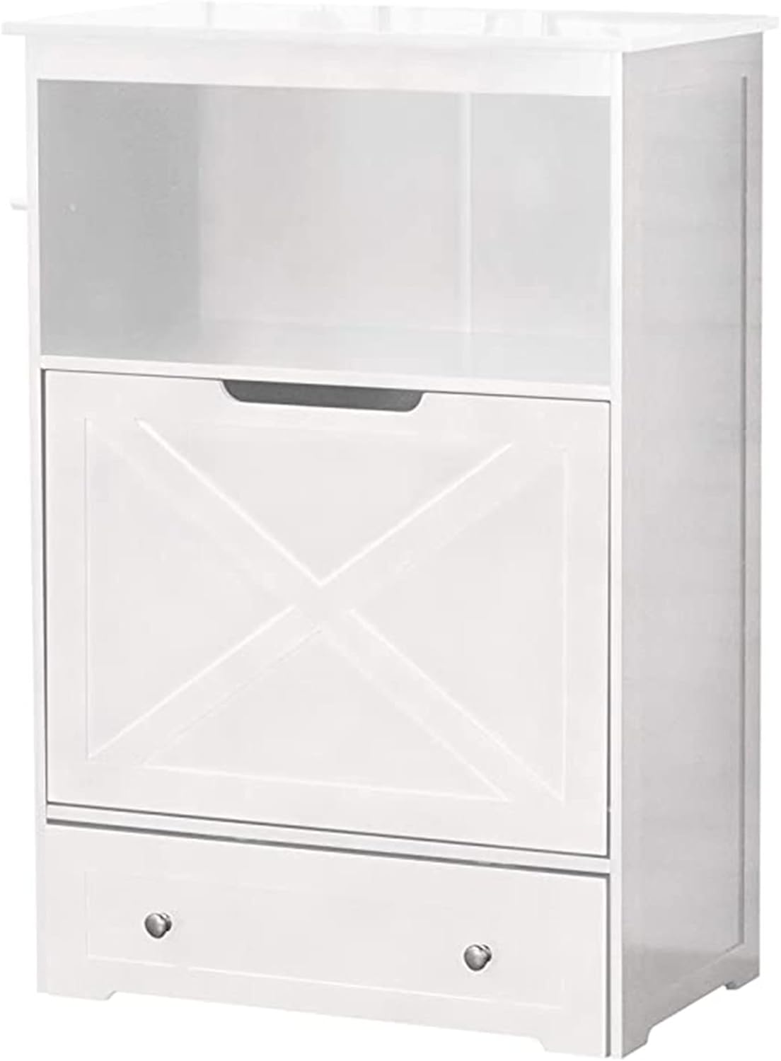 Windsor Pet Feeders with storage - dog bowl stand, pet feeder station, White 13.78?D x 24.02?W x 35.04?H