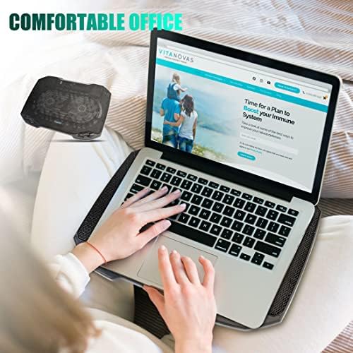 LIANGSTAR Laptop Cooling Pad, Gaming Laptop Cooler with 2 Quiet Big Fans, RGB 7 Color Light Change, Portable USB Laptop Stand 11 to 15.6 Inch