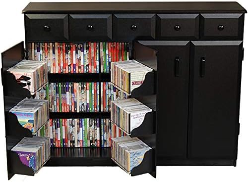 Venture Horizon Media Cabinet with Drawers- Walnut