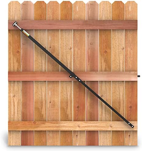 6' Telescopic Gate Brace - Wood Privacy Fence Anti Sag Gate Kit - Gate Hardware Kit for Outdoor Wooden Fence Gates
