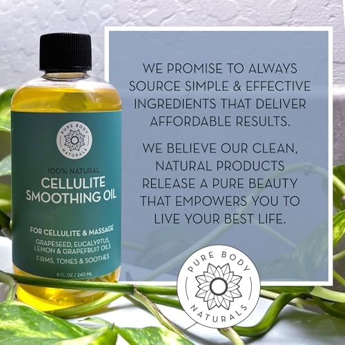 Cellulite Massage Oil for Legs & Thighs, 8 fl oz | Firming, smoothing ritual for belly, hips and arms, supports lymphatic drainage