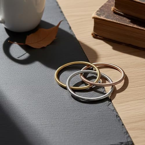 Shop LC Fancy Bracelet in ION Plated YRG and Stainless Steel 8.5-9.0In