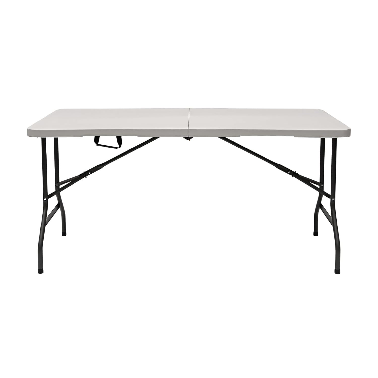 Iceberg IndestrucTable Classic Center-Folding Table, 5 ft, Platinum Granite | Measures 60" x 30" x 29", holds up to 250 lbs, indoor and outdoor use, center-folding for easy carry, ideal for camping