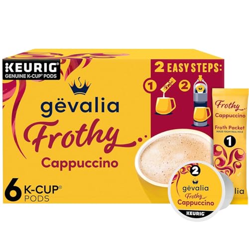 Gevalia K‐Cup® Coffee Pods & Froth Packets Kit, 6 ct, Cappuccino Espresso