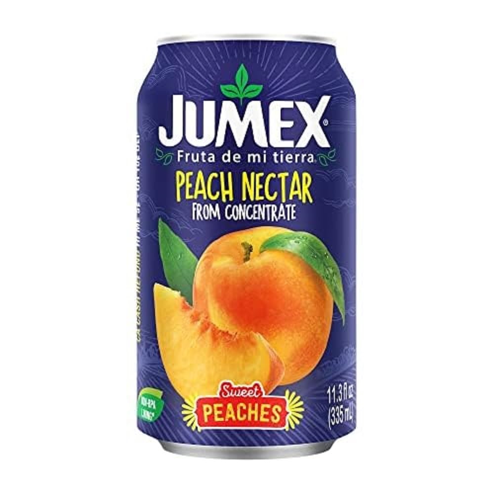 Jumex Mango Nectar Juice & Peach Nectar - Made with Fresh Fruit Puree - Tropical Fruit Juice Concentrate for Smoothie Mix, Cocktail Mixers & Kids Beverages - 11.3oz, 12 Pack Canned Drinks