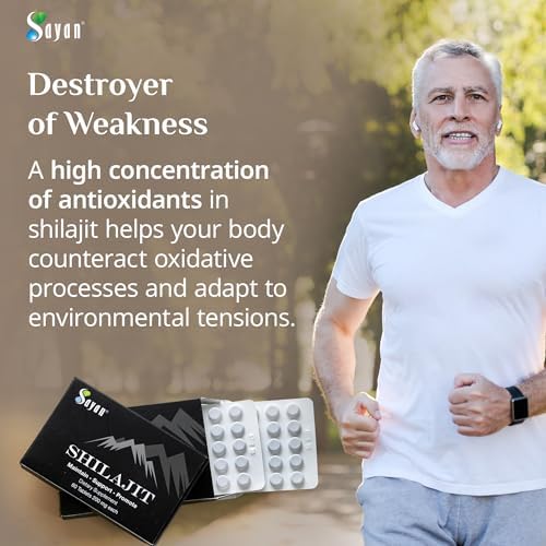 Shilajit Tablets 60 Count for Men and Women, 200mg Fulvic Acid | 85+ trace minerals, lab-tested, more effective than resin and capsules