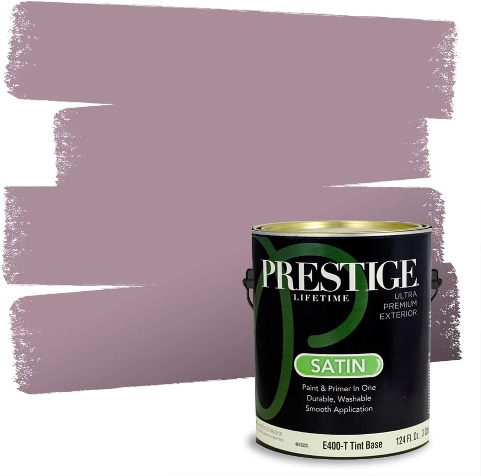 PRESTIGE Paints Exterior Paint and Primer In One, 1-Gallon, Satin, Comparable Match of Sherwin Williams* Ash Violet*
