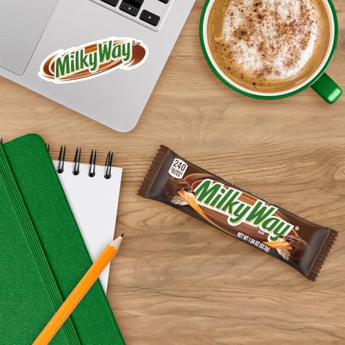 MILKY WAY Milk Chocolate Caramel Candy Bar, 1.84 oz | Full size chocolate candy bar with milk chocolate, caramel, smooth nougat