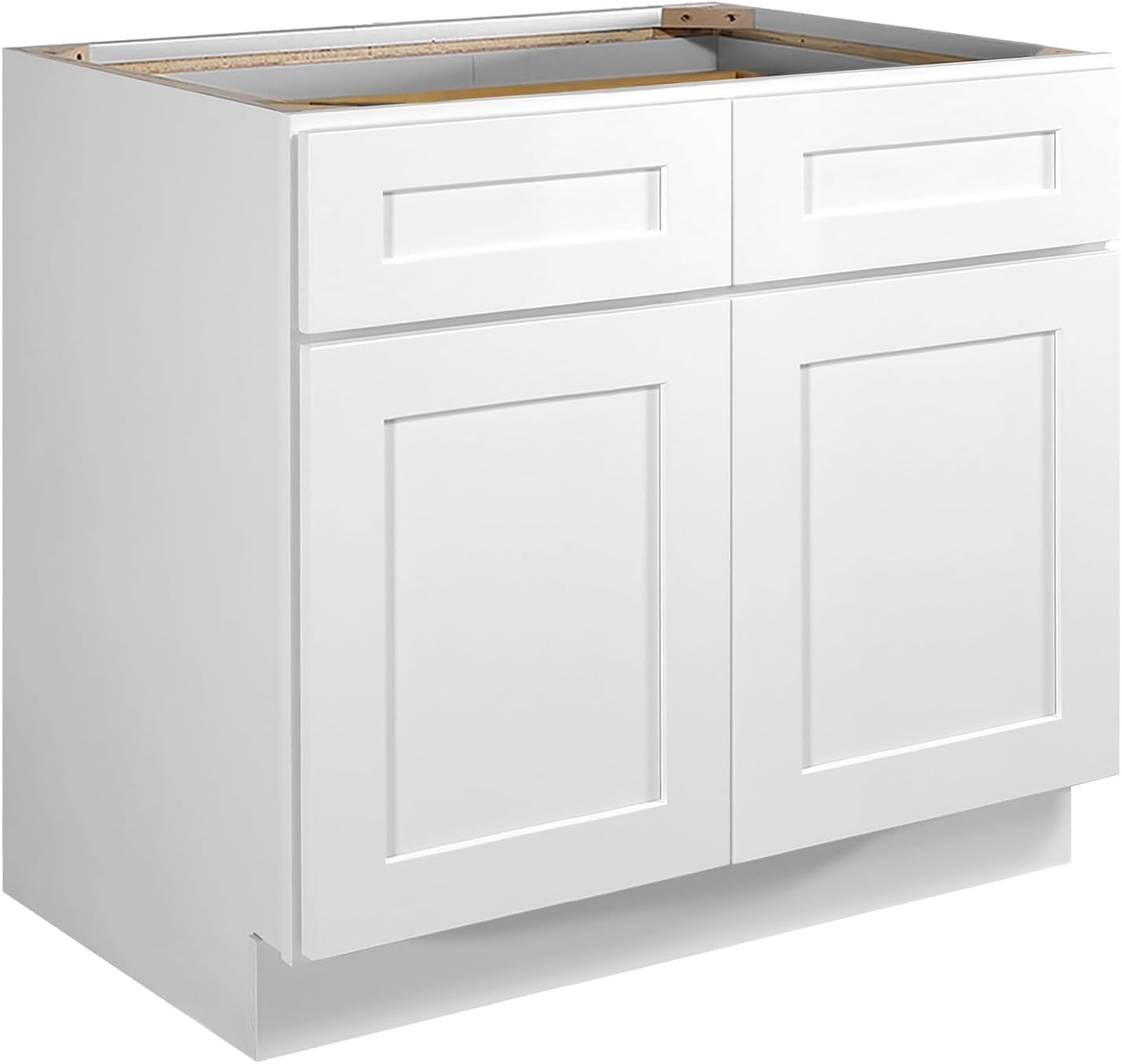 Brookings Shaker Unassembled Base Kitchen Cabinet B18, 18 W x 24 D x 34.5 H, Painted White with Sherwin Williams®, Solid Wood – Design House, 561340 | Adjustable Shelves, Adjustable Hinges, Floor Mount, Contemporary/Modern, Wood, Kitchen, 561340