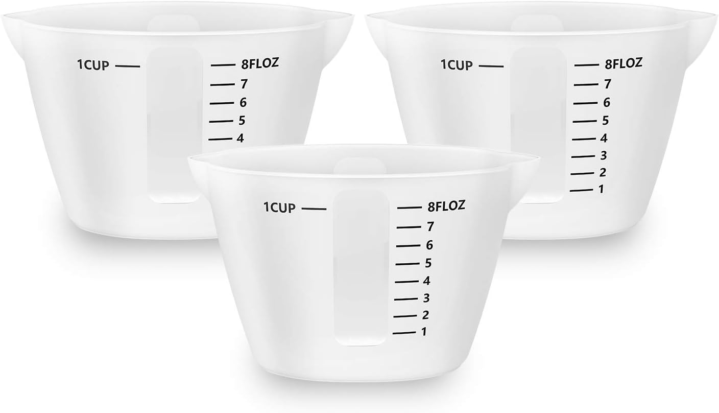 Gartful 500ml & 250ml Large Silicone Measuring Cups, Resin Mixing Cups for Epoxy, Jewelry Casting Molds, Acrylic Paint Pouring, Cup Making