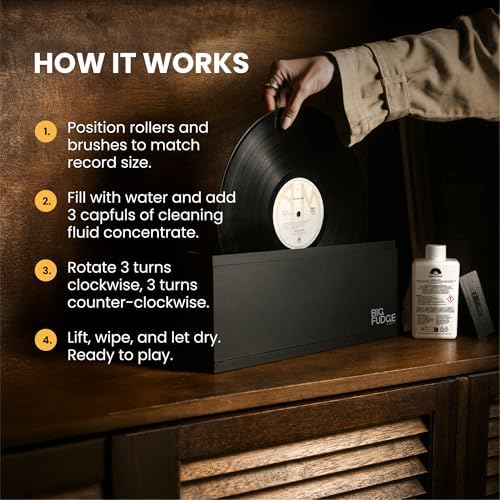 Big Fudge Vinyl Record Cleaner Kit – Cleaning Machine with care Solution