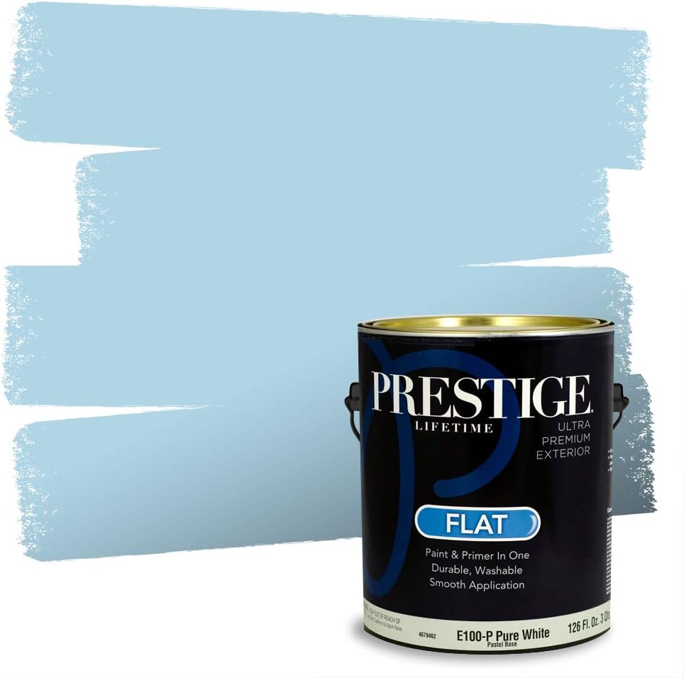 PRESTIGE Paints Exterior Paint and Primer In One, 1-Gallon, Semi-Gloss, Comparable Match of Sherwin Williams* Nifty Turquoise*