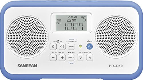 Sangean PR-D19BK FM Stereo/AM Digital Tuning Portable Radio with Protective Bumper (Gray/Black)