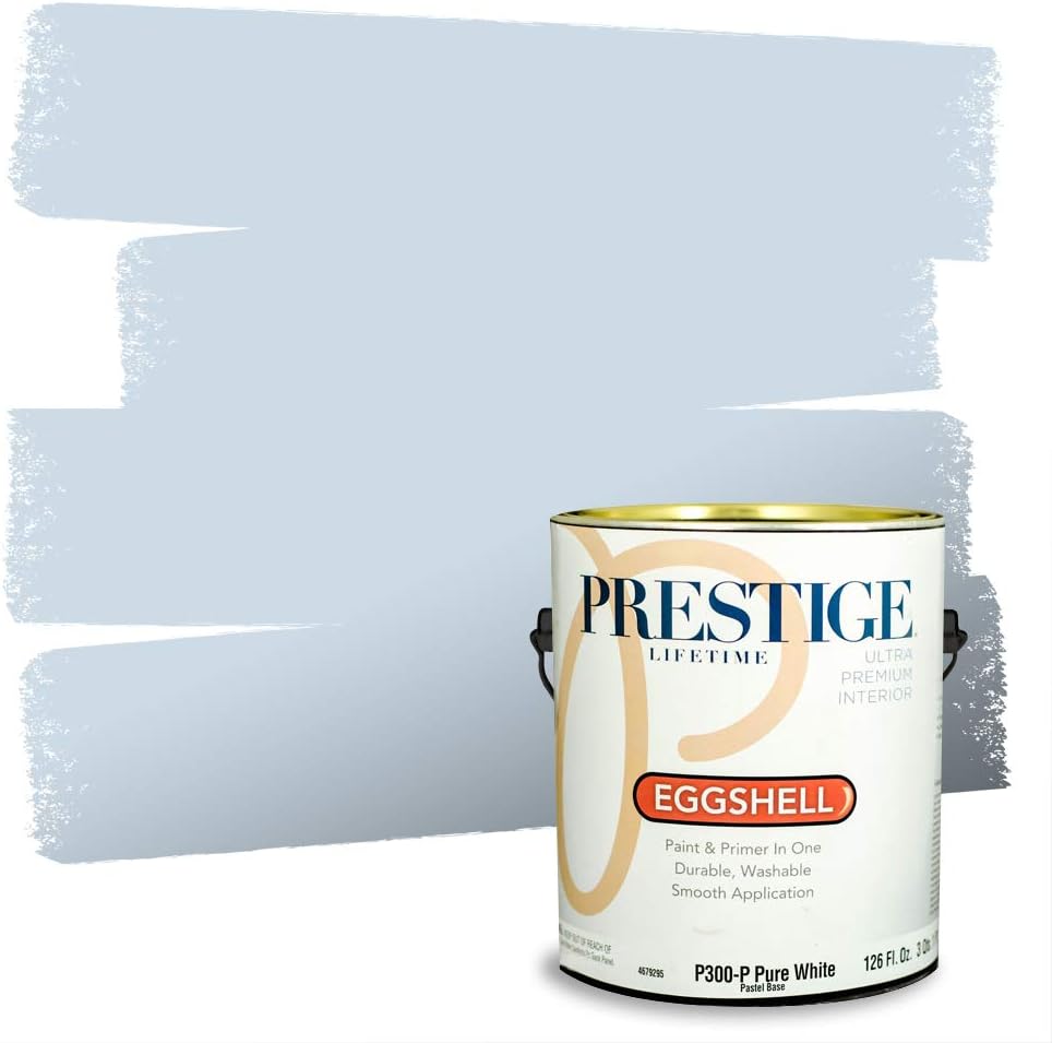 PRESTIGE Paints Exterior Paint and Primer In One, 1-Gallon, Semi-Gloss, Comparable Match of Sherwin Williams* Nifty Turquoise*