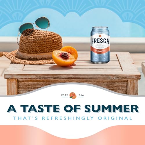 Fresca Peach Soda Soft Drink Fridge Pack Cans, 12 fl oz, 12 Pack