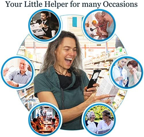 Small Pocket Magnifying Glass 3.0X with LED Light for Reading; Lighted Hand Held Coin Loupe; Mini Magnify Lens; Gifts for Seniors