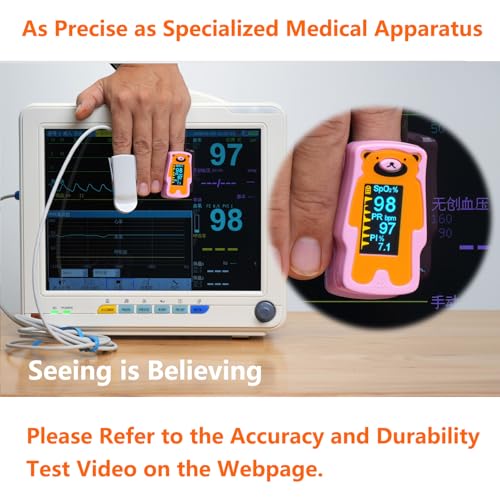 Pediatric Pulse Oximeter, OLED Display Oxygen Monitor Fingertip for Children, Baby & Kids, Blood Oxygen Saturation Monitor (SpO2)