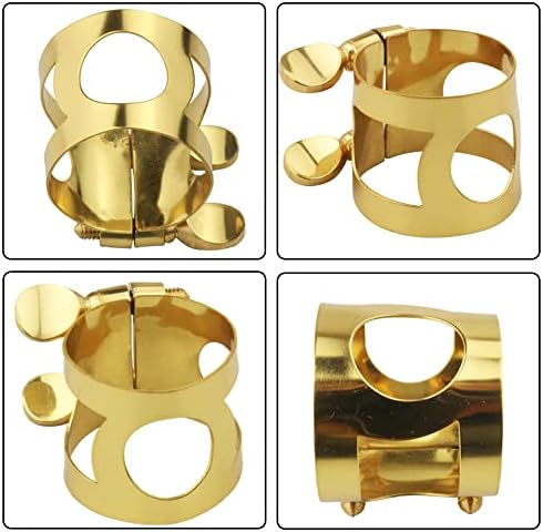 Alto Sax Mouthpiece Ligature Double Screws Saxophone Gold Ligature Fastener