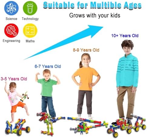 Huaker STEM Building Toys for 3 4 5 6 7 8 Year Old Boys Girls Birthday Gift