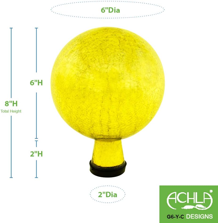 Achla Designs G10-FG-C Gazing, Fern Green 10 inch Glass Garden Globe Ball Sphere, 10