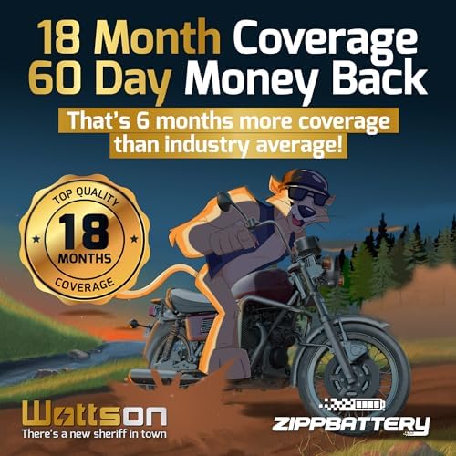 ZIPPBATTERY YTX20-BS Maintenance-Free 12V 19Ah Battery Replacement for ATV, Motorcycle, Jet Skis, Scooter, UTV, and More - Nut and Bolt (T3) Terminal