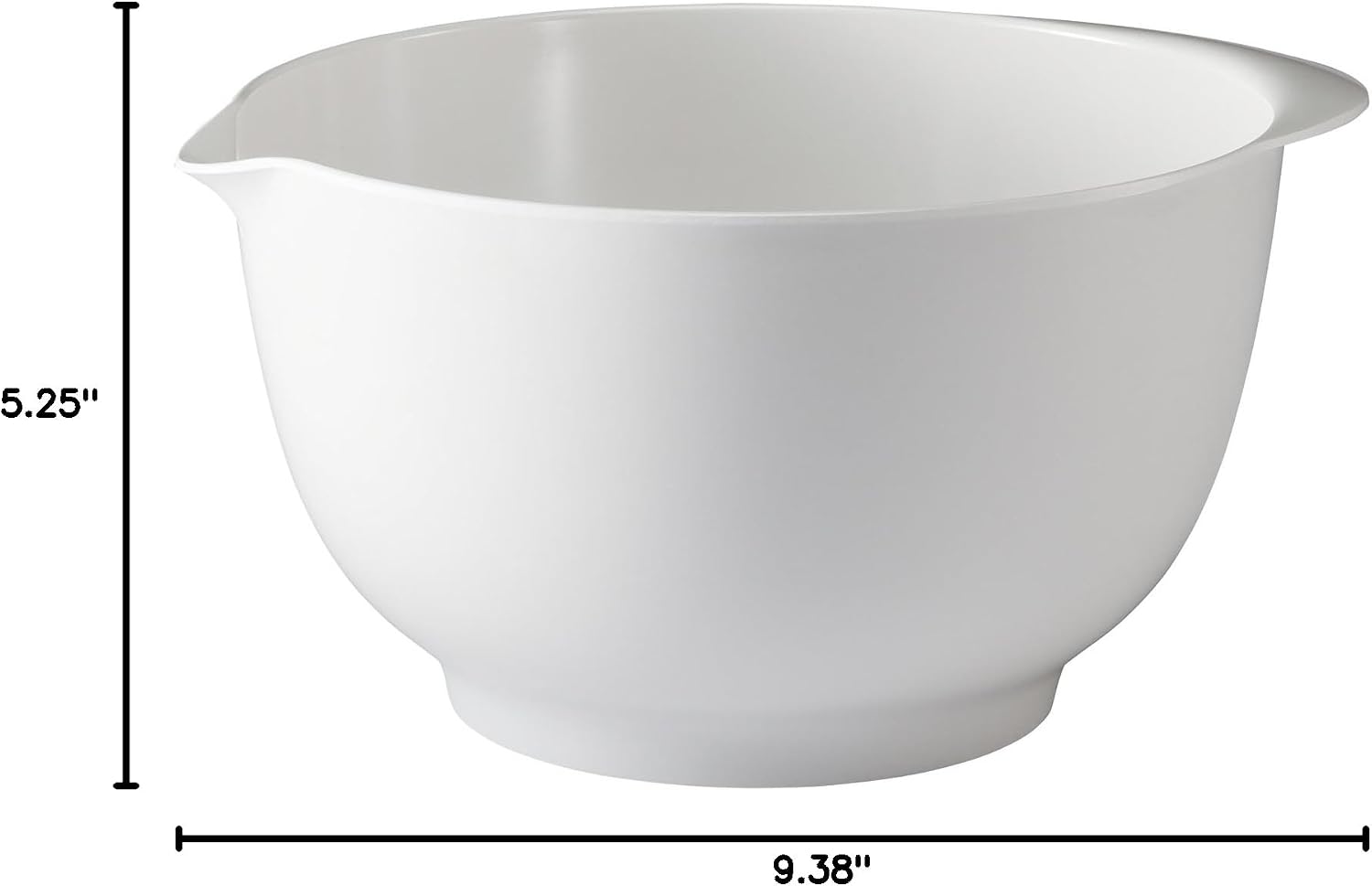 Hutzler Melamine Mixing Bowl Set: 2, 3 and 4 Liters, White (3234WH)