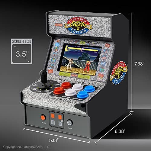My Arcade Micro Player Mini Arcade Machine: Galaga Video Game, Fully Playable, 6.75 Inch Collectible, Color Display, Speaker, Volume Buttons, Headphone Jack - Electronic Games