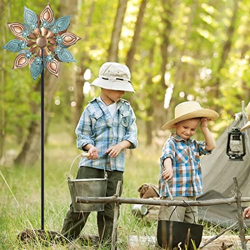 DECOROCA Kinetic Wind Spinners Outdoor - Large Metal Wind Sculptures