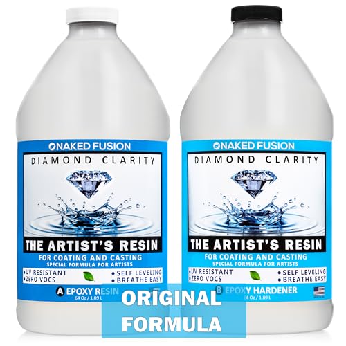 Epoxy Resin Art Resin Crystal Clear Formula -2 Gallon Kit -The Artist's Resin for Coating, Casting, Resin Art, Geodes, Tabletop, Bar Top