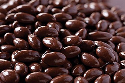 Gourmet Dark Chocolate Covered Almonds by Its Delish, 1 lb Bulk Bag | Almond Nuts Dipped Chocolates Healthy Candy Snacks | Dairy Free, Vegan, Kosher