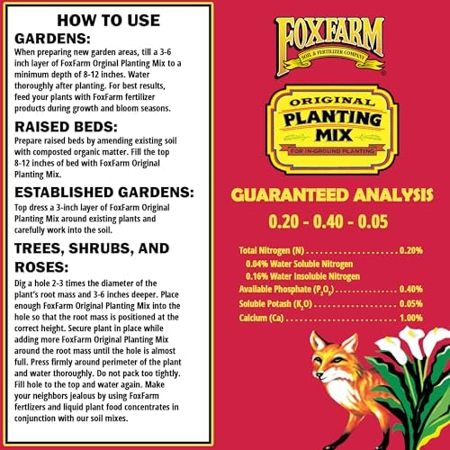FoxFarm Original Planting Mix, 1cu ft - for In-Ground Planting, All Gardening Applications