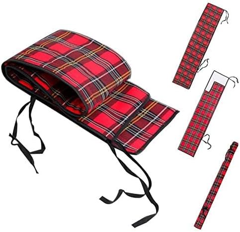 M MAXIMUMCATCH Maxcatch Fly Rod Sock, Thicken Cotton Fabric Protector Rod Cover with 4 Compartments, for 9ft/10ft 4-Sec Fly Rod