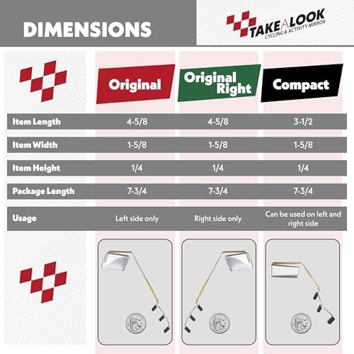 Cycling Compact Mirror for Helmet & Eyeglasses | Smaller profile. Same natural rear view. Your mirror follows your head movement, not your handlebars.