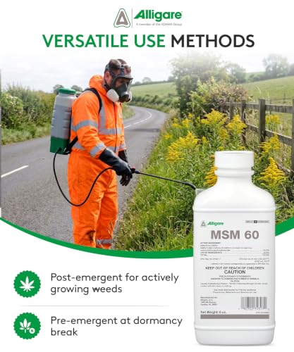 ALLIGARE MSM 60 DF - Selective Broadleaf Brush and Weed Killer for Pastures, Rangelands, Forestry, Roadsides & Industrial Sites - Low Use Rates, Tank-Mix Compatible - 8 oz